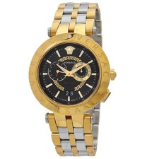 Versace VEBV00519  Black (Greca Pattern) Dial 46 mm Men's Watch New