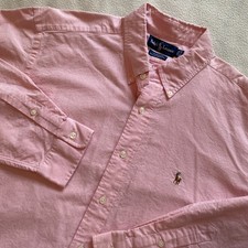 Vintage Ralph Lauren Yarmouth Button Down Men  s 16.5-34 Pink Flesh Pony Oxford