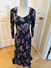 PURPLE PERFECTION rabbit rabbit rabbit designs Rayon long sleeve dress size S