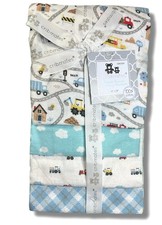 RECEIVING X4 - CRIBMATES BOYS 253 - CONSTRUCTION - BLANKETS COTTON 4 PACK BABY
