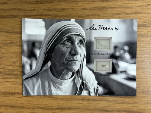 Saint Mother Teresa Hair Strand lock and Blood Sample Relic Catholic ex capillis - Picture 1 of 5