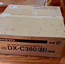Onkyo DX-C380-B 6-Disc CD Changer w Remote papers in Box TRAY WON'T CLOSE AS IS