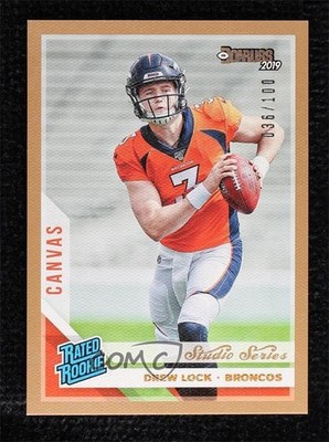 2019 Panini Donruss Rated Canvas Studio Series 36/100 Drew Lock Rookie RC 0p92