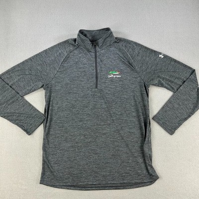 Under Armour Pullover Mens Large 1/2 Zip Tech Long Sleeve Gray CDA Resort NWT