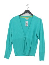 Monsoon Women's Cardigan UK 14 Blue Cotton with Viscose, Nylon, Angora Cardigan