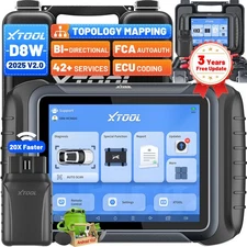 XTOOL D8W V2.0 Wireless Diagnostic OBD2 Scanner Key Programmer Topology 42+Reset