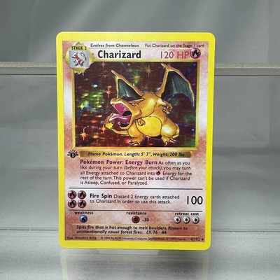 #ad #ad Pokémon TCG Charizard 1st Edition Unlimited Holo Rare HP Nintendo 1996 Card $7.69