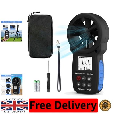 Vielseitiges HoldPeak HP-866B Hand-Anemometer - perfekt für Surfen & HVAC