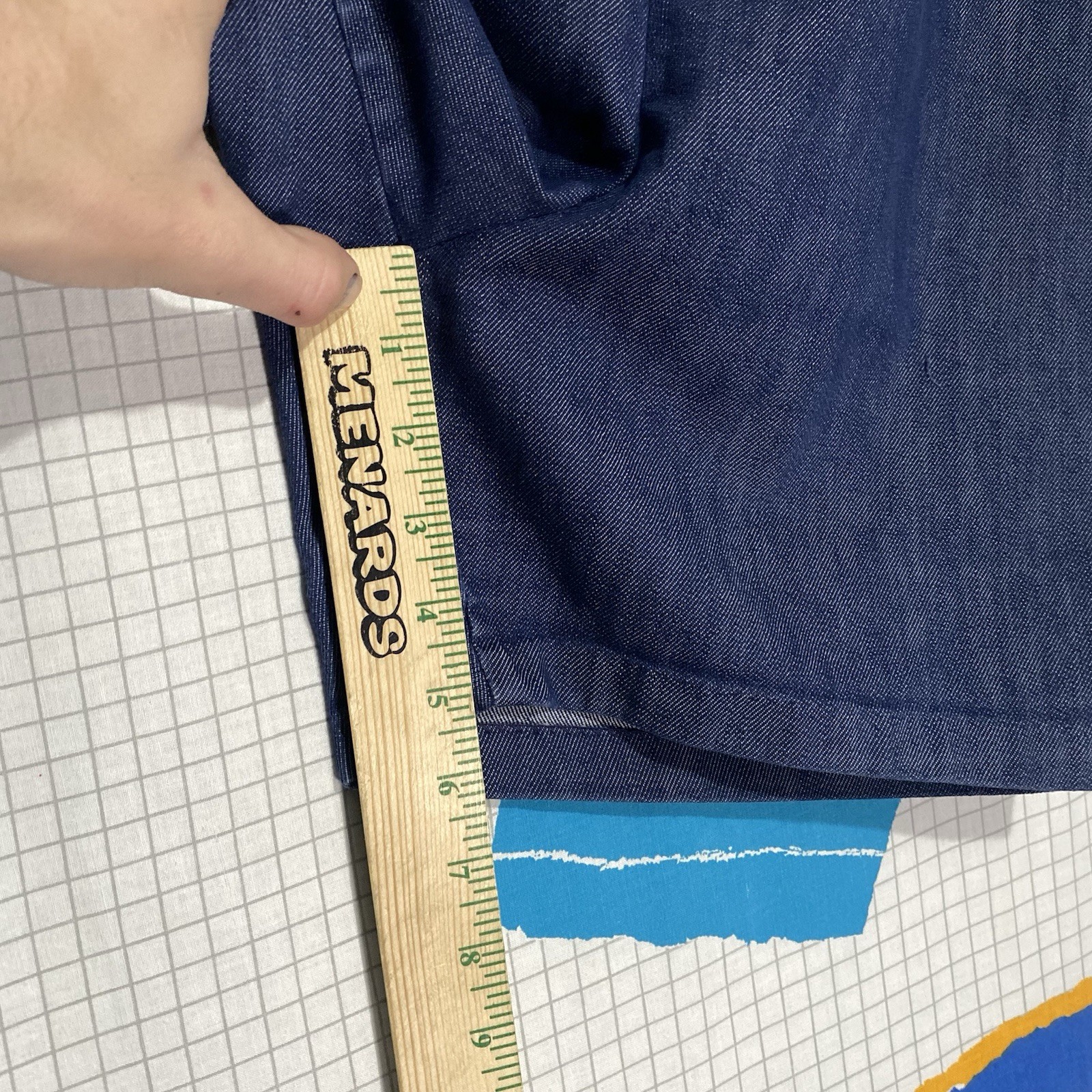 Vintage 50s Carol Brent Denim Shorts Side Zip 30 Large High Waist Pleated Indigo