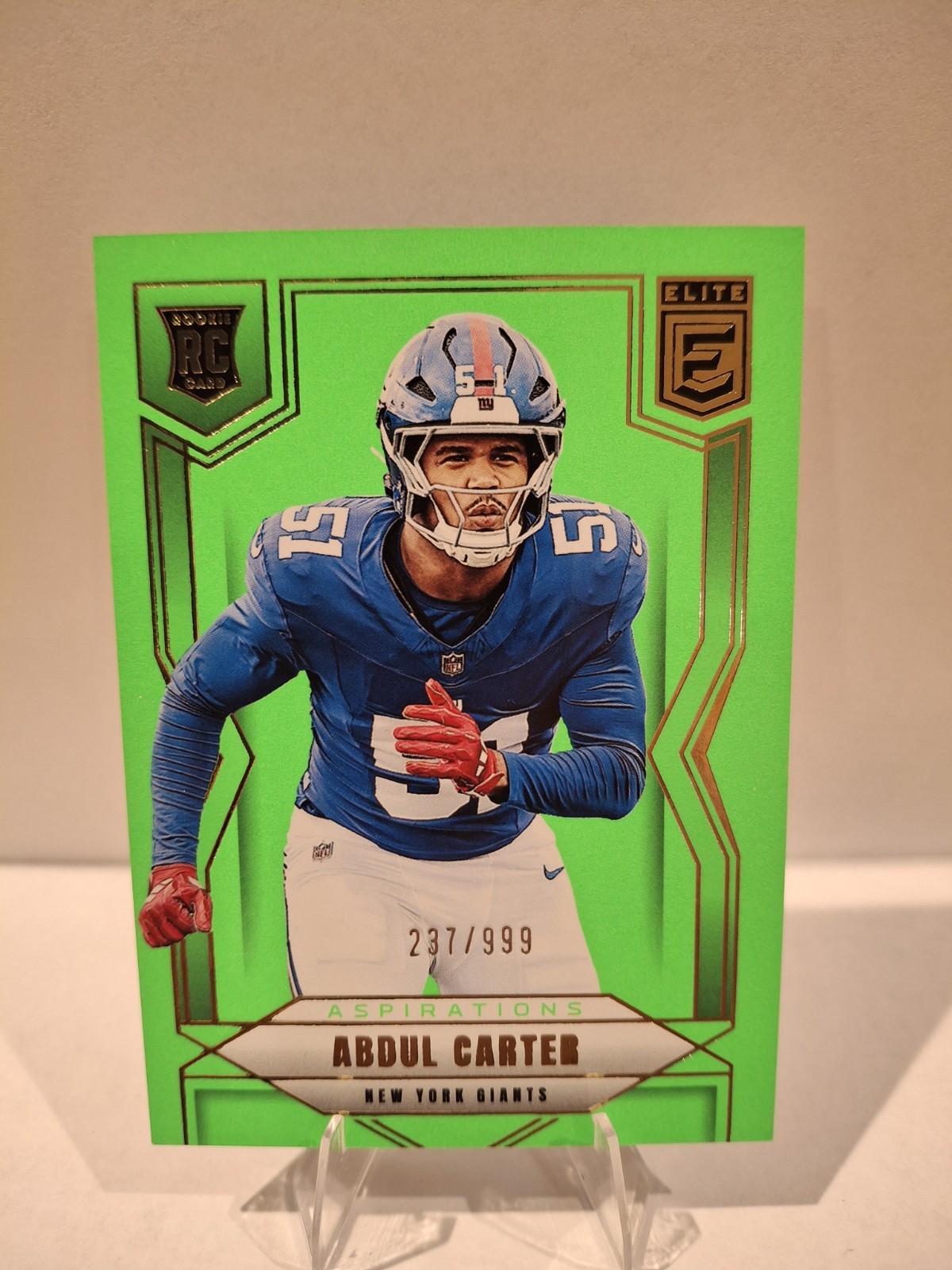 2025 Panini Donruss Elite -  Abdul Carter #111 Aspirations Lime Green /999 (RC)