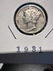 US circulated 1931-S San Francisco Silver Mercury Dime USA
