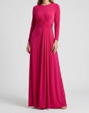 Alexander McQueen Women's Pink Draped Long Sleeve Gown Dress Size 38