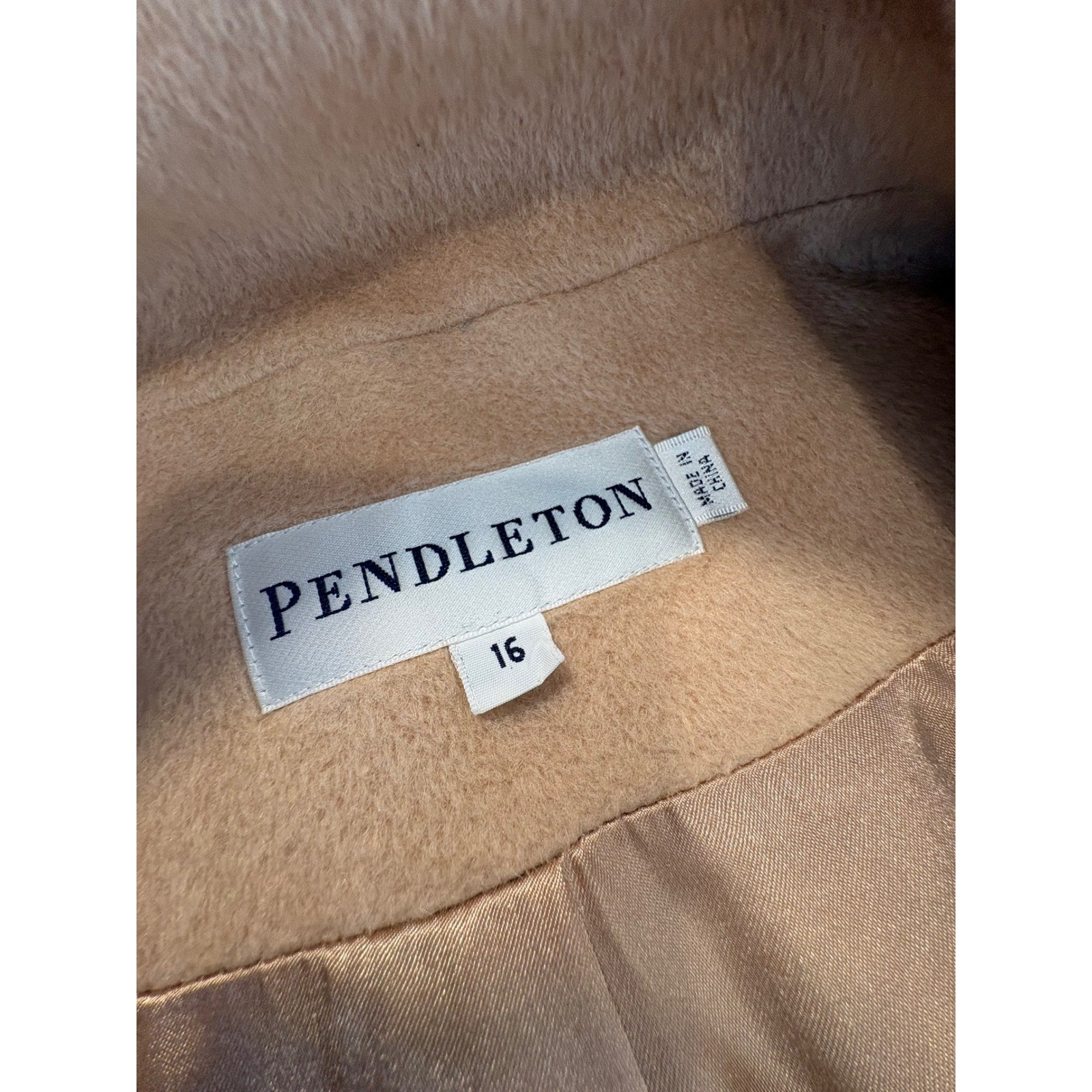 Pendleton Women's Tan Wool Blend Button Front Coa… - image 5
