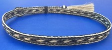 Western Decor Cowboy HAT BAND 5 Strand Black/Silver Horsehair Single Tassel