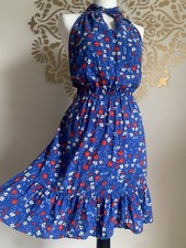 Ditsy Floral Fit & Flare Dress 12 Cute Summer Boho Quirky Cute Gypsy Flirty