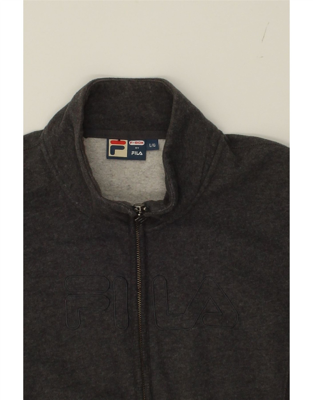 FILA Giacca Top Tuta Ragazzo 7 8 Anni Grande Grigio Cotone GH10