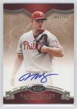 2012 Topps Tier One On the Rise Auto 209/355 Vance Worley #OR-VW Auto 0x5