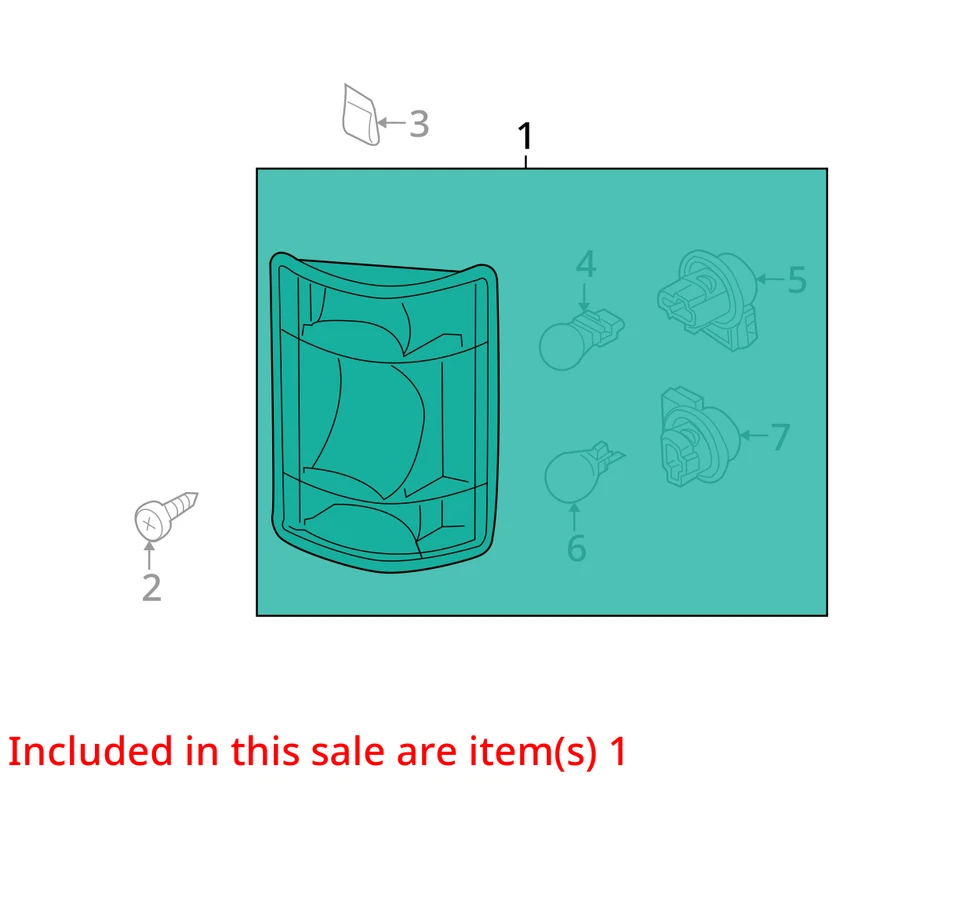 2005 Ford E-350 Super Duty Passenger Right Side Tail Light Taillight Oem CBALI - Image 3 of 4