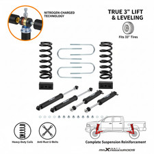 3 Front 3 Rear Lift Kit W Nitrogen Shocks For Dodge Ram 1500 2002-2005 2wd