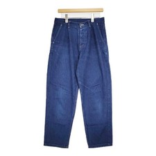 nest Robe 01191-1087-1 Cotton Linen Tuck Tapered Denim pants blue 6-0218G  