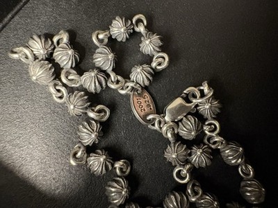 Chrome Hearts Tiny Bead Bracelet Silver 925 Unisex 8 Inch Length Chrome Hearts Tiny Bead Bracelet Silver 925 Unisex 8 Inch Length