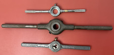 Lot of 3 Die Stock Holder Handle Wrenches 1 die included