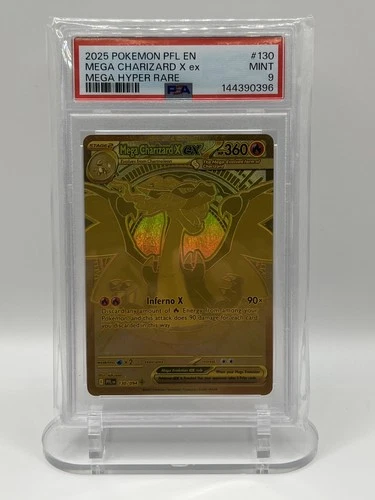 2025 Phantasmal Flames Mega Charizard X ex Hyper Rare #130/094 PSA 9 *FREE SHIP*