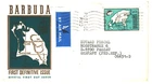 1968 BARBUDA FDC ENVELOPE FIRST DEFINITIVE ISSUE TO Germany