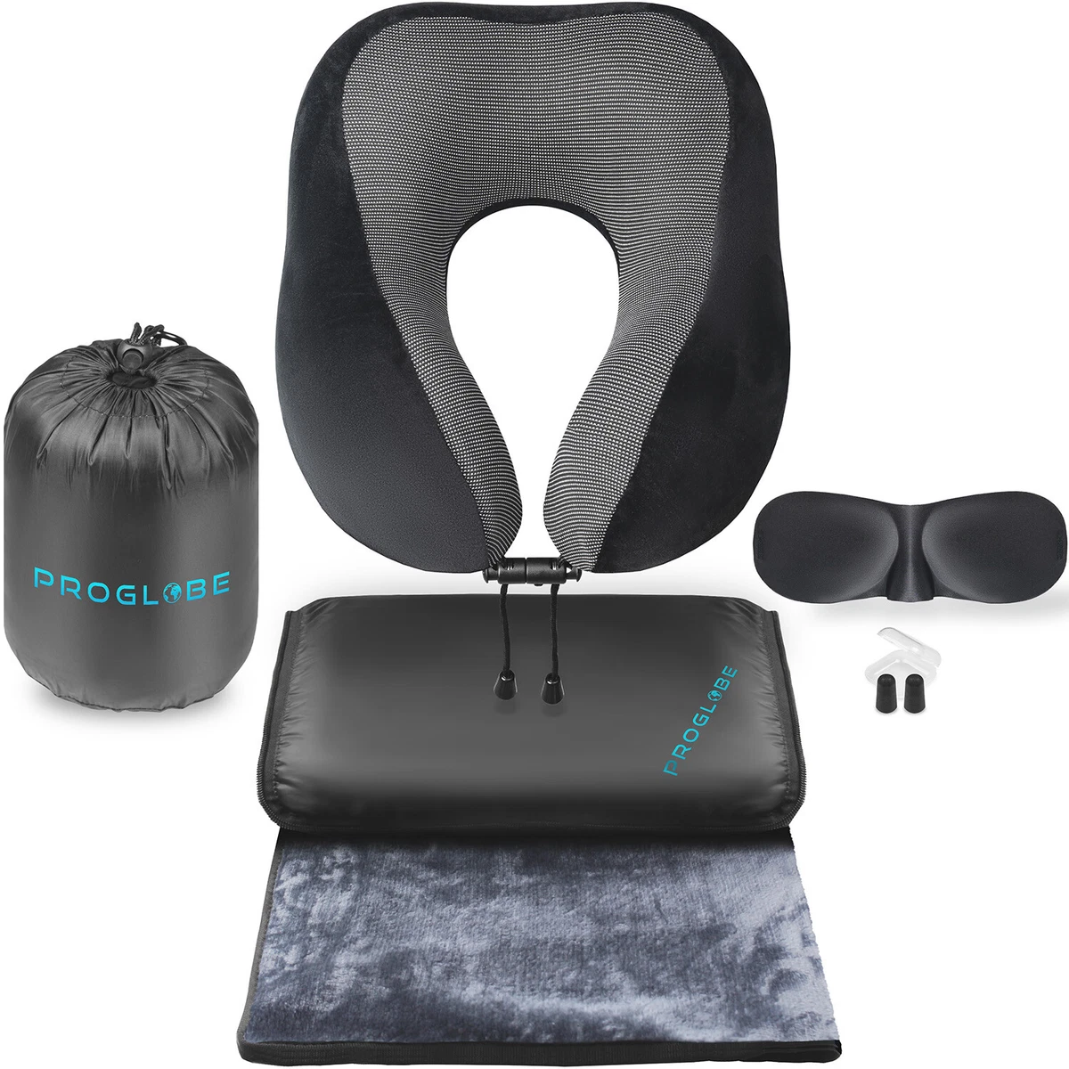 Neck pillow and blanket cheap set