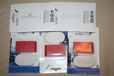 Eraser Radiergummi WriteWell weiß und rot (5 Packungen a´ 2 Stück)