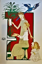 PHILIPPE NOYER Huge PENCIL SIGNED LITHOGRAPH 3 Sisters "287/325"