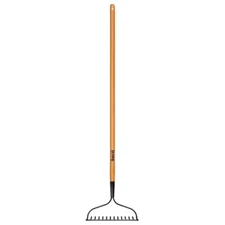 47″ in Wood Handle Garden Bow Rake Metal End Yard Lawn Care Tools Gardening