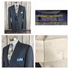 EXC COND BROOKS BROTHERS MENS 43R BLUE GLEN PLAID 2 BUTTON USA MADE WOOL BLAZER 