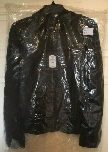 NEW NEIMAN MARCUS MIXED-MEDIA ZIP-FRONT LEATHER HOODIE JACKET SIZE XS $450.00 - Picture 4 of 9