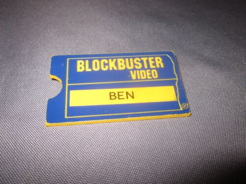 Vintage BLOCKBUSTER VIDEO NAME TAG Nametag BEN - 第 1/5 張圖片