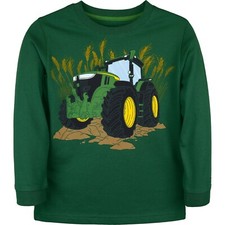 Felpa bambino JOHN DEERE "Trattore in campo" verde varie taglie kids