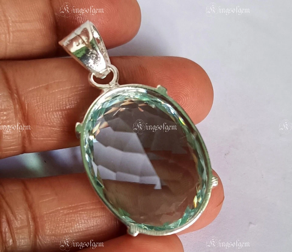 90+ CT AZUL CIELO AGUAMARINA PLATA ALEMANA SOLITARIO FORMA OVALADA PIEDRAS PRECIOSAS SUELTAS Foto 4 de 4