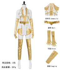 The Boys Annie Starlight Golden Jumpsuits Costumes Cosplay Outfit w/Belt Legging