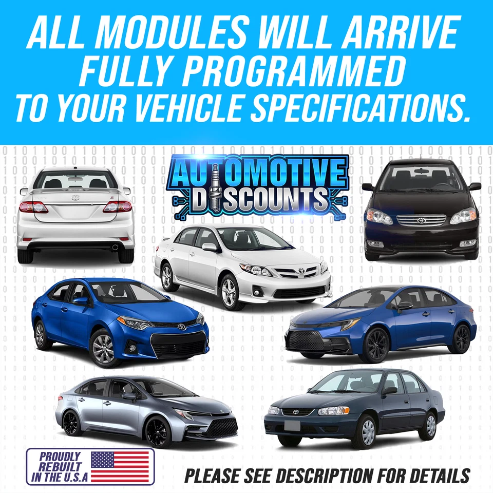 Toyota Corolla 2003 1,8 L motor M/T computador ECM PCM ECU OEM 89666-02133 Foto 2 de 4