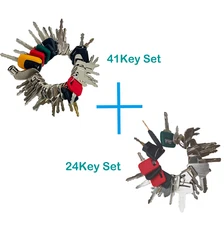41 + 24 Equipment Key Master Set For Case Cat Komatsu JCB Kubota Bobcat Volvo