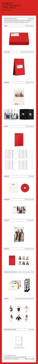 GFRIEND 2021 Season's Greetings Calendar+Book+Card+Etc+Tracking