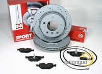 FüR BMW 3Er [E46] - Zimmermann Sport Bremsscheiben BelüFtet Gelocht BeläGe Hint