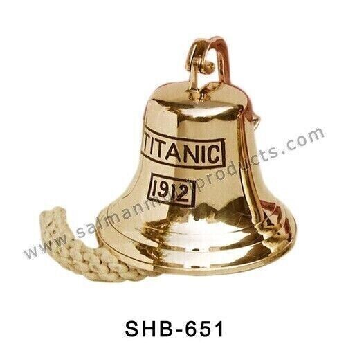 Titanic 1912 London Hanging Bell Wall Brass Anchor Ship Bell Designer Home Décor - Picture 8 of 9