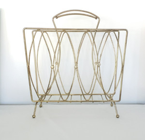 VINTAGE METAL MAGAZINE RACK  Local pickup only
