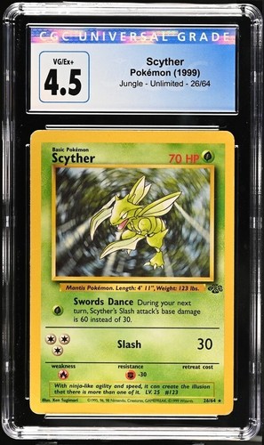 Scyther (Unlimited) graded CGC 4.5 for sale on eBay