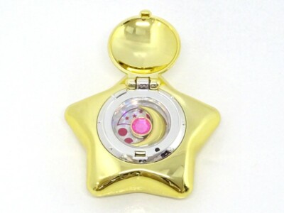 Miroir Cosmétique Portable Sailor Moon Moonlight Memory - Double Face Avec Loupe - Design Étoile Cristal Pliable