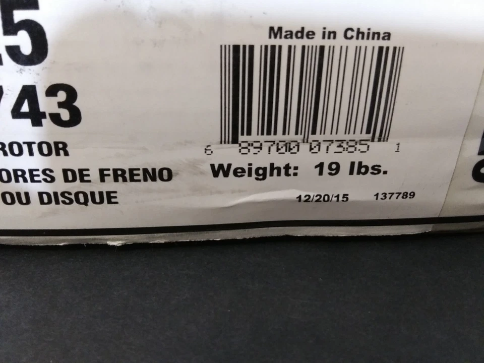 Par de 2 rotores de disco delanteros de freno para Dodge Ram Dakota 2005-2011 Mitsubishi Raider Foto 4 de 4