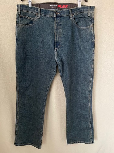 Dickies Flex Mens Dark Wash Jeans, 38x30 - Picture 3 of 11