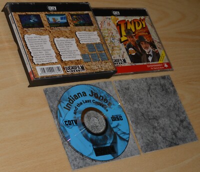 INDIANA JONES AND THE LAST CRUSADE for Commodore CDTV Amiga Indy Lucasfilm ~ ger