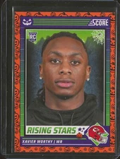 2024 Score-A-Treat #50 Xavier Worthy A-Treat - Rising Stars Orange Pumpkin